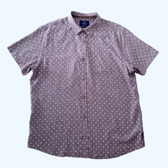 Unisex Short Sleeve Hemp Button Down sz 2XL - Mocha Mousse - Picture 1 of 10